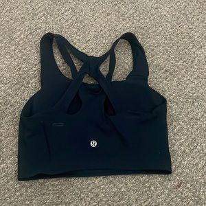 Racerback navy longline bra- pads included